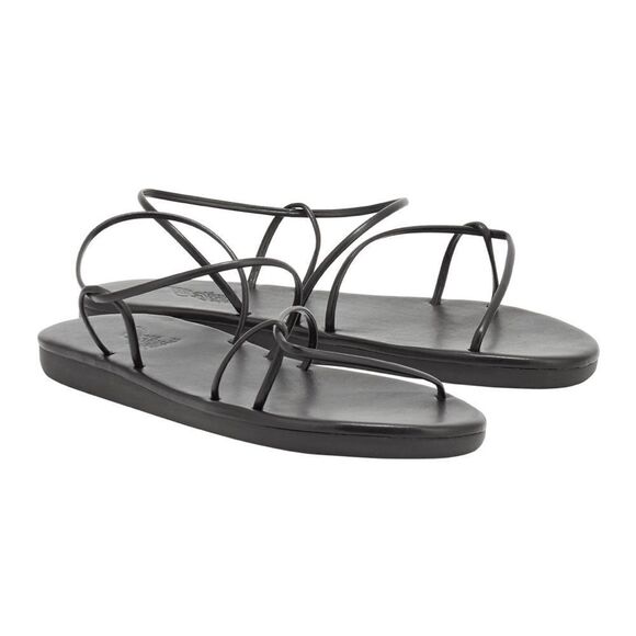ANCIENT GREEK SANDALS Proorismos Black Sandals - Picture 1 of 11